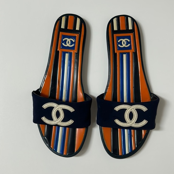 CHANEL Shoes - CHANEL Flats SANDALS Sz 8